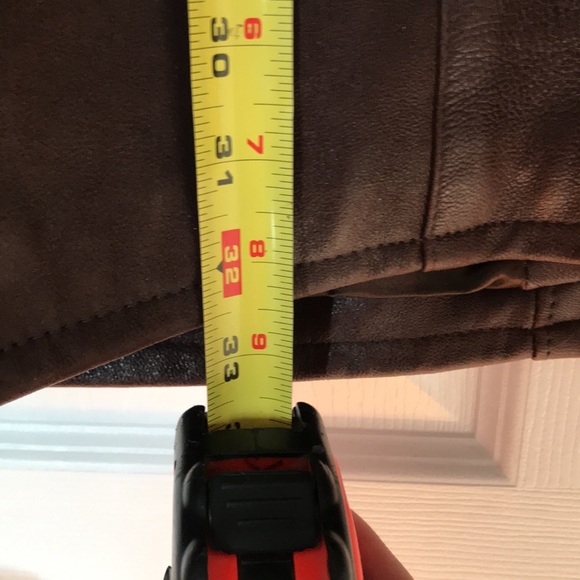 Vintage Acton The Old Hyde House 3/4 length leather hooded coat - Picture 9 of 16